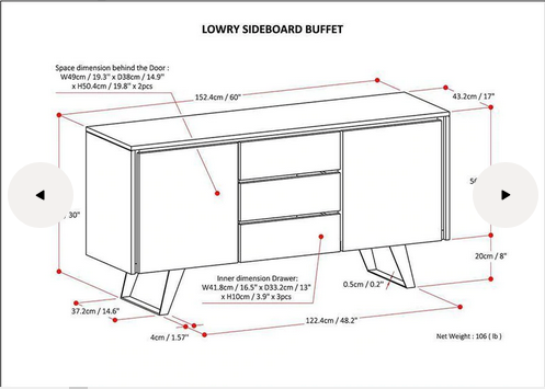 Buffet Table DEEN Oak Buffet GKW Retail