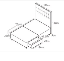 Small Double Bed: Luxury 2 Drawer Small Double Bed