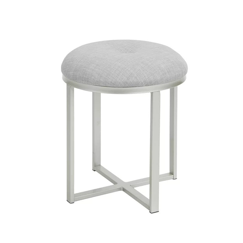 Seating Stool: Metal Vanity Stool