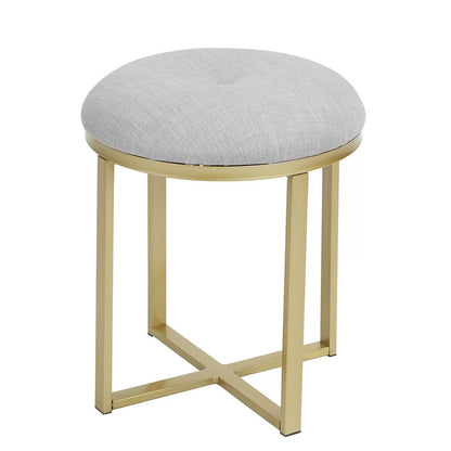 Seating Stool: Metal Vanity Stool