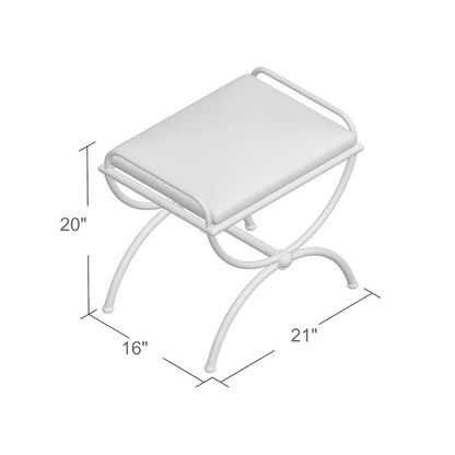 Seating Stool: Metal Vanity Stool