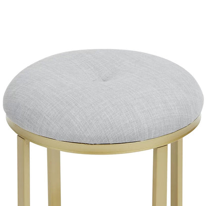 Seating Stool: Metal Vanity Stool