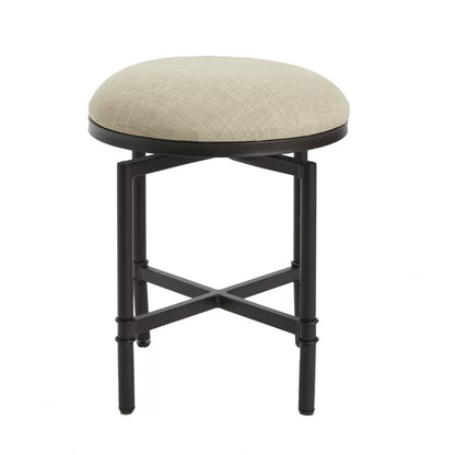 Seating Stool: Swivel Metal Vanity Stool