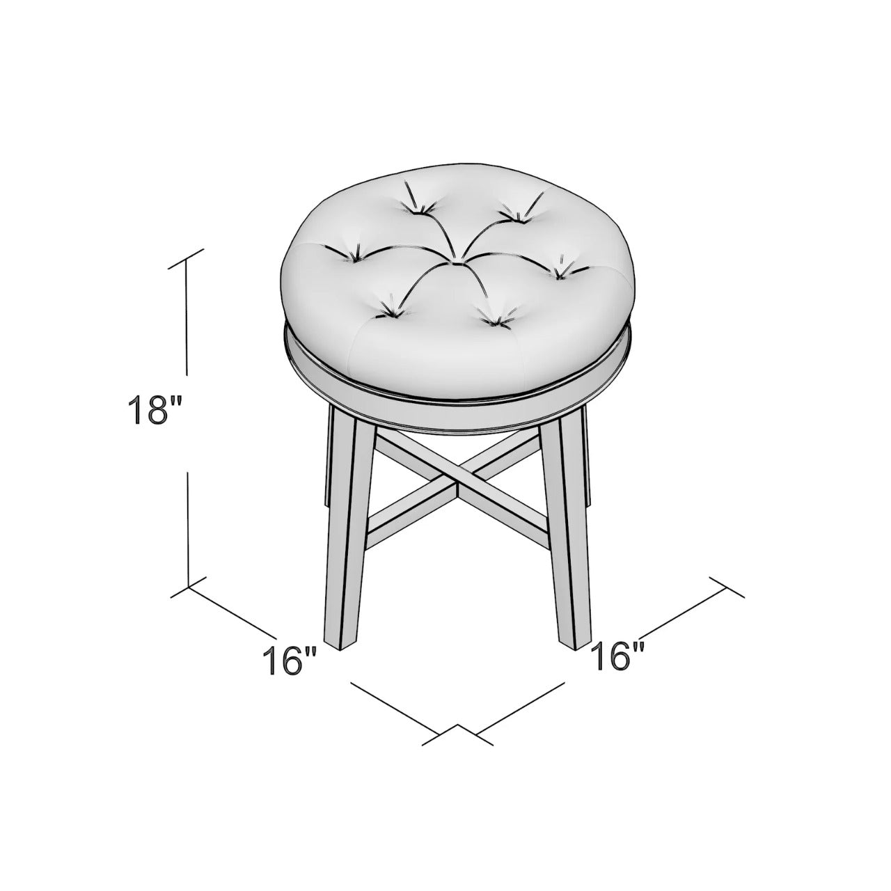 Seating Stool: Vanity Stool