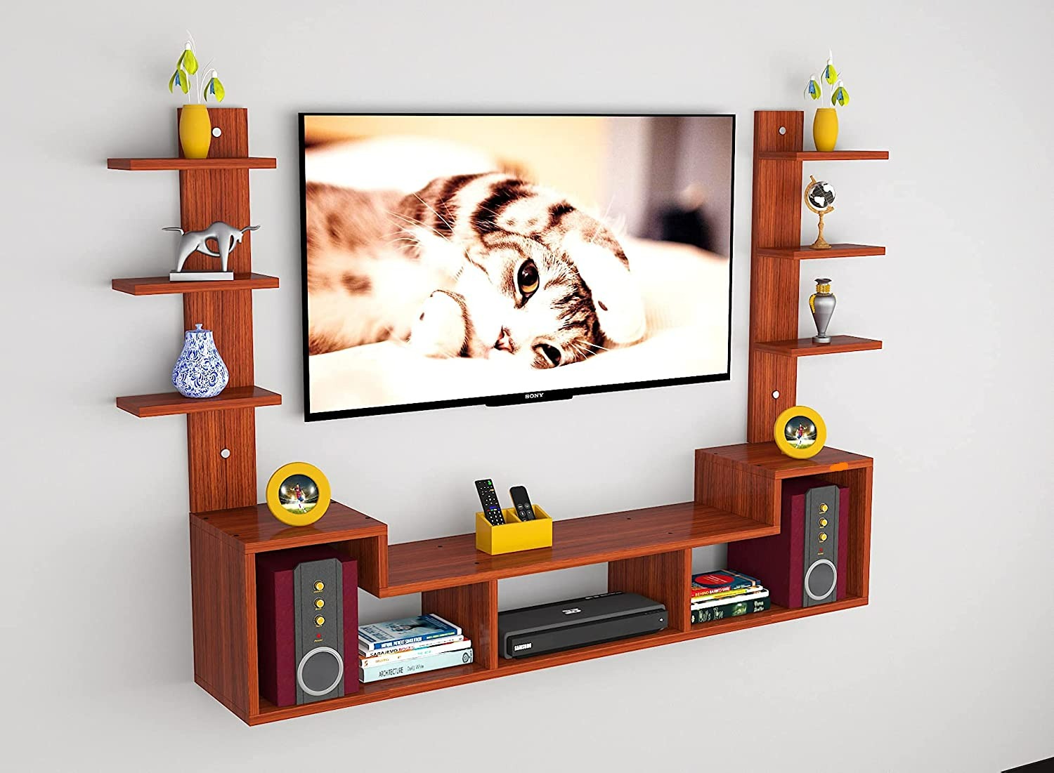 Wall shelf store tv cabinet