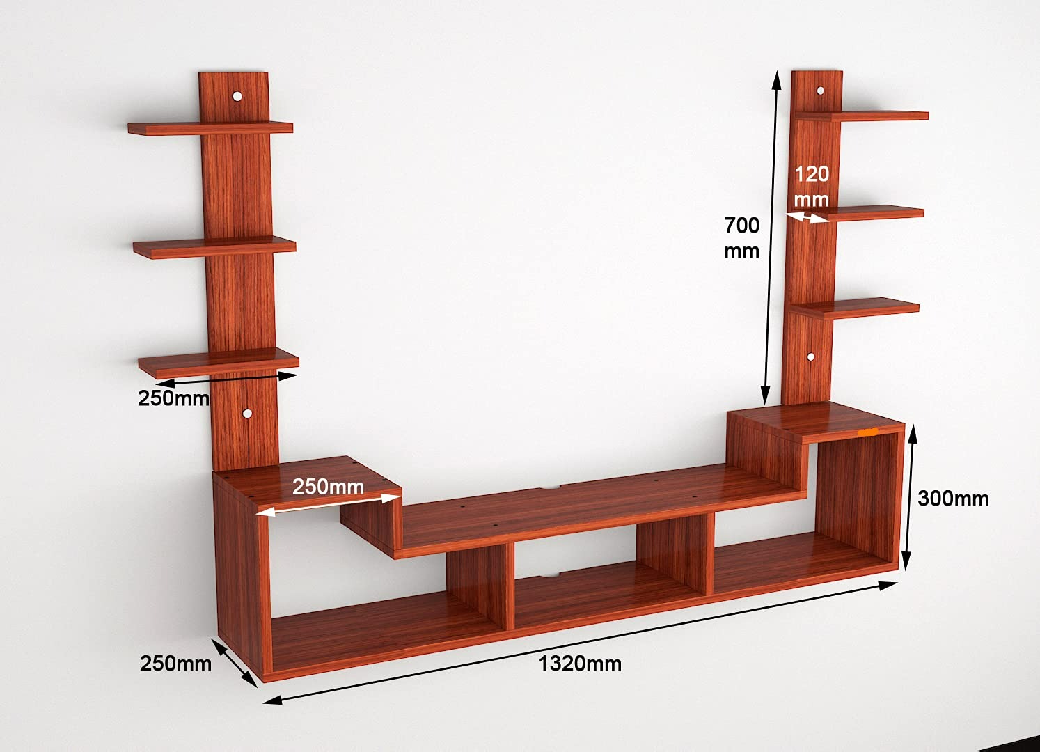 Wooden wall deals stand for tv