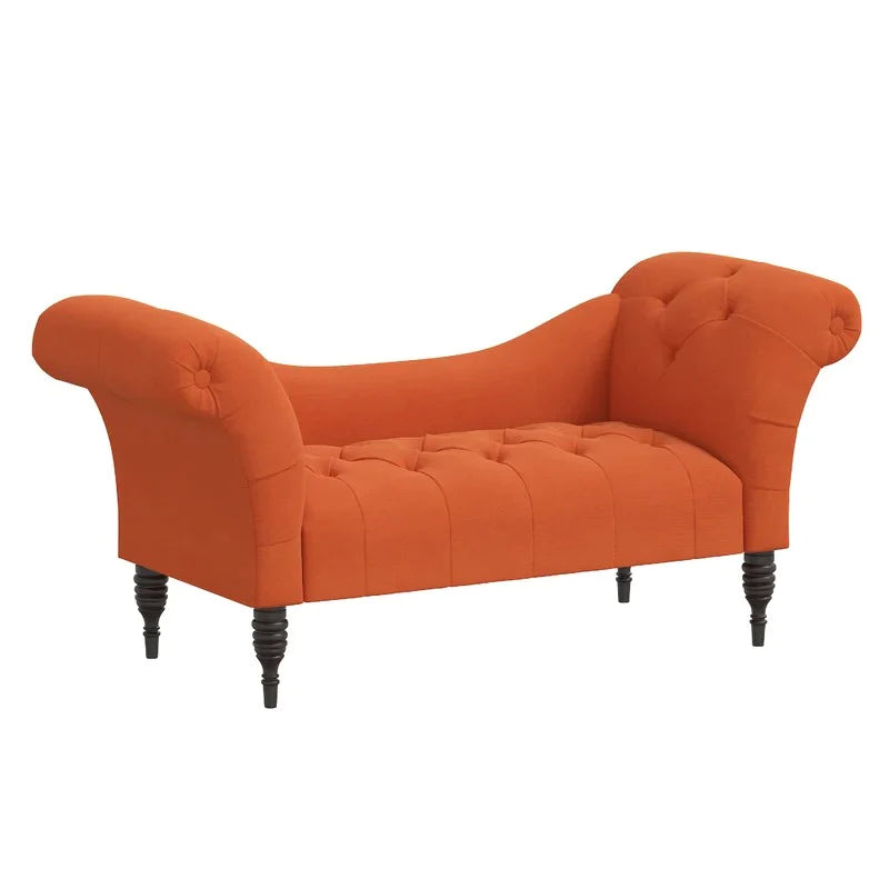 Lounge Chair: Wenya Tufted Rolled Arms Chaise Lounge
