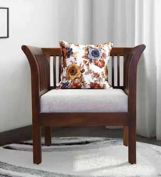 Sheesham Furniture:- 1 Seater Sofa in Wallnut Finished