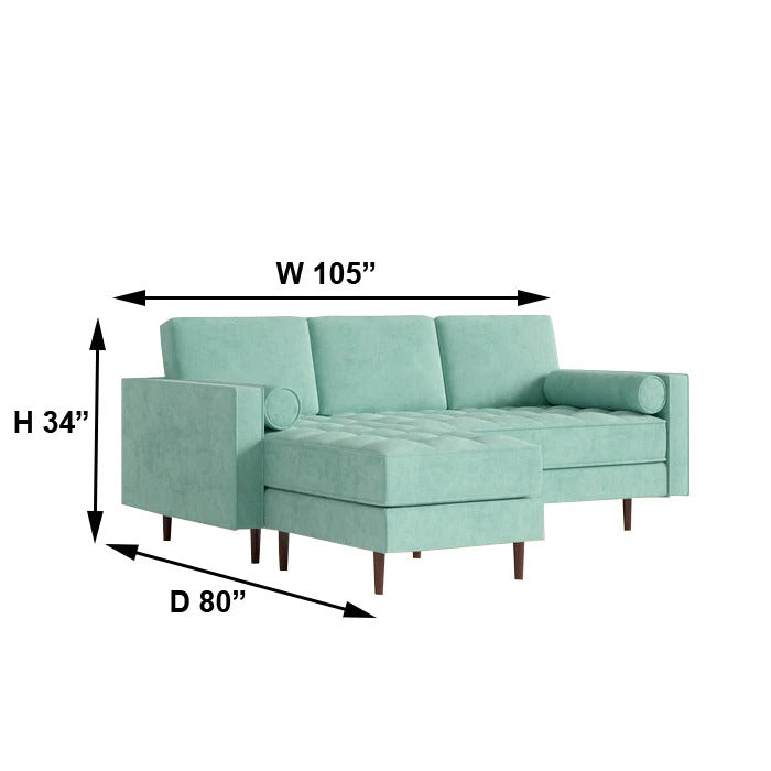 Sheesham Furniture :-Arm Sofa L Shape 105"