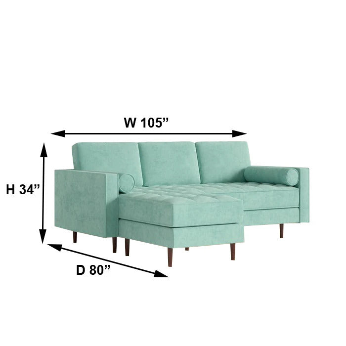 Sheesham Furniture Arm Sofa L Shape 105