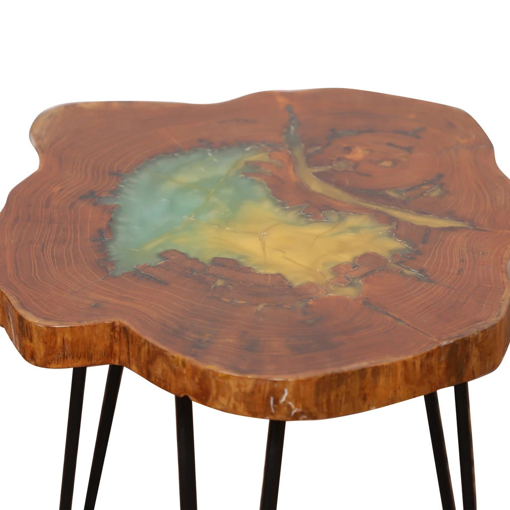 Sheesham Furniture :- Coffee table in hardwood with color top