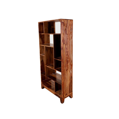  Sheesham Furniture Solid Wood Book Shelf in Natural Finish 