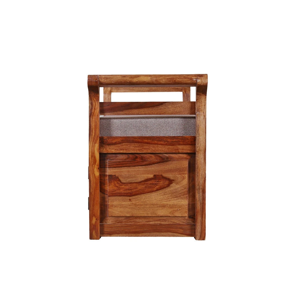 Sheesham Furniture:- Solid Wood Cushion Storage Setti 