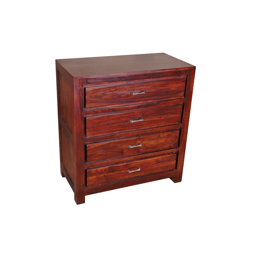 Sheesham Furniture:- Solid Wood Four Drawer Chest of Drawers