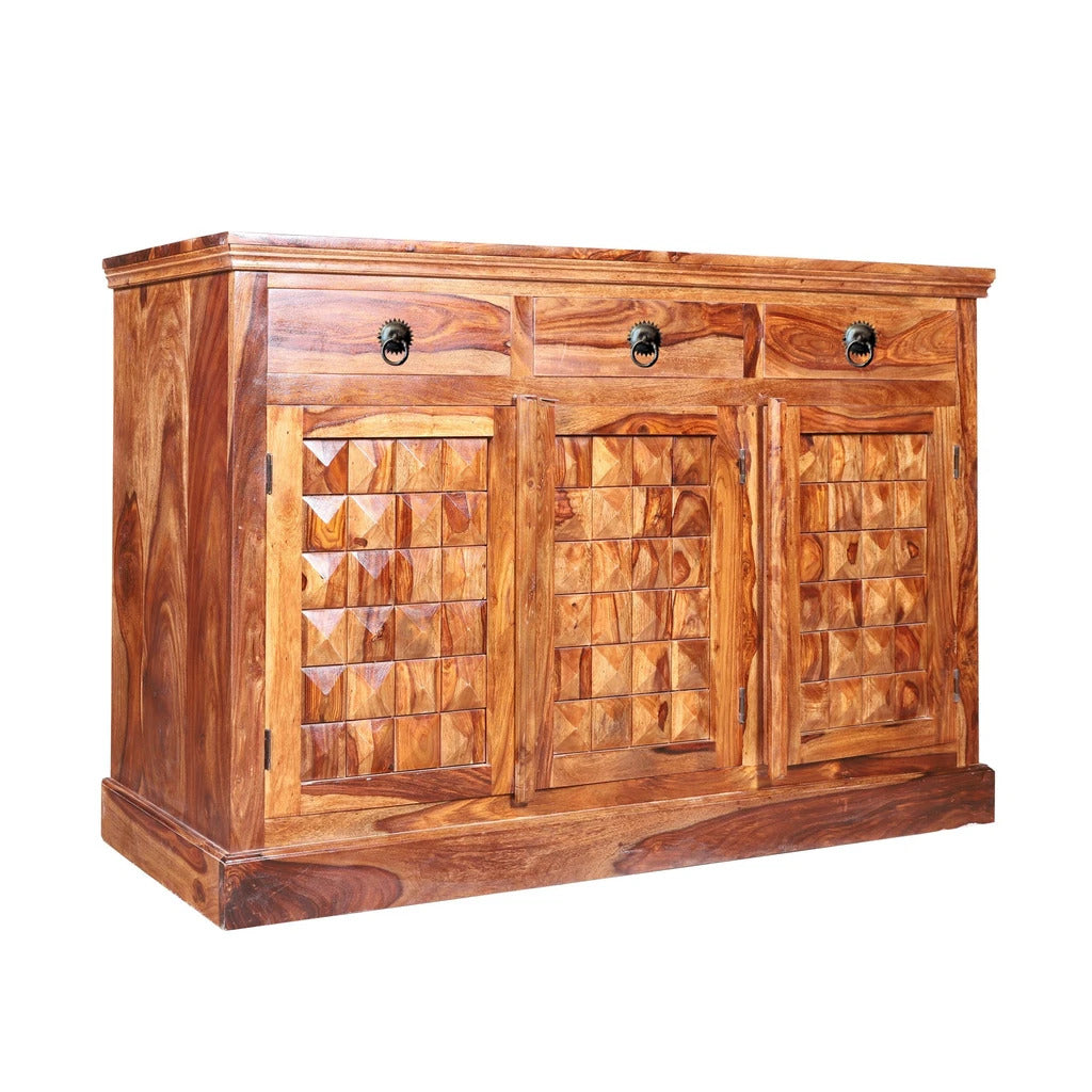 Sheesham Furniture:- Solid Wood Side Board/ Bar Cabinet 