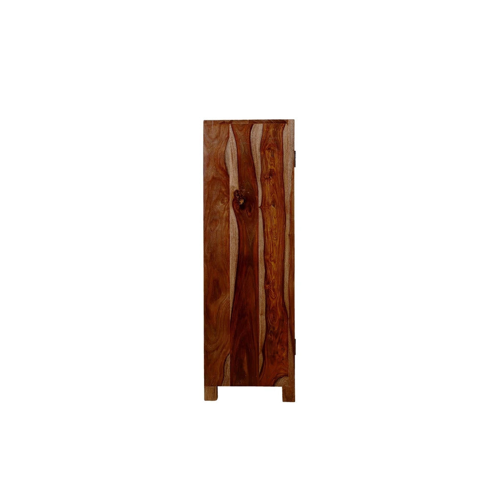 Sheesham Furniture: Solid Wood Three Door Shoe Rack 