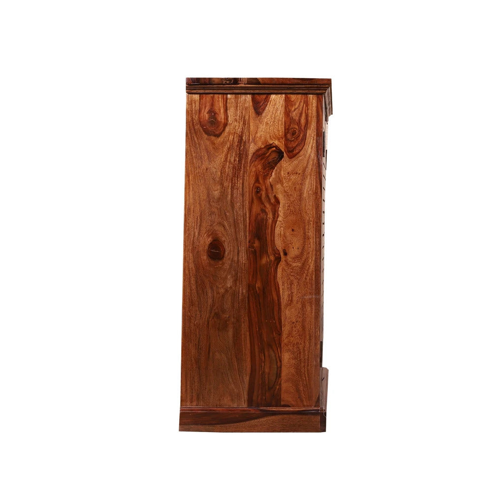 Sheesham Furniture:- Solid Wood Two Door Shoe Rack