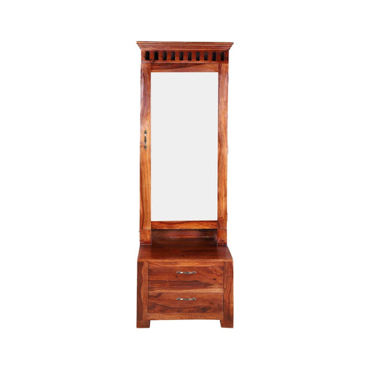 Sheesham Furniture Solid Wood Two Drawer Dressing Mirror