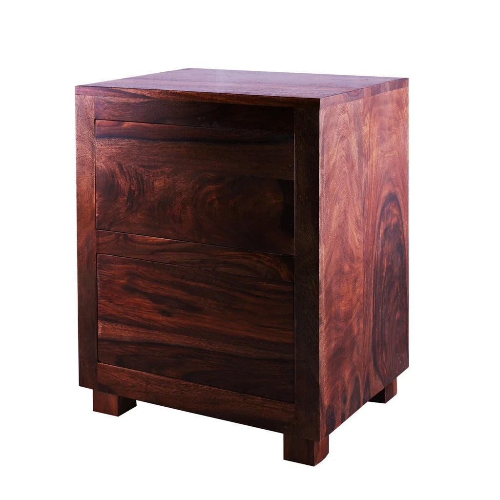 Sheesham Furniture:- Two Drawer Side Table 