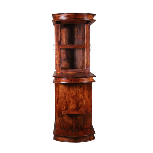 Sheesham Furniture Wood Bar Cabinet in Natural Finish 