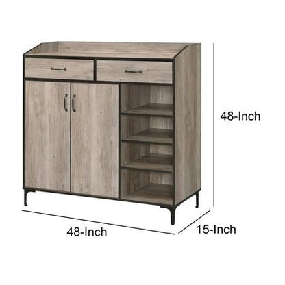 Shoe Rack 10 Pair Shoe Storage Cabinet with 2 Drawers