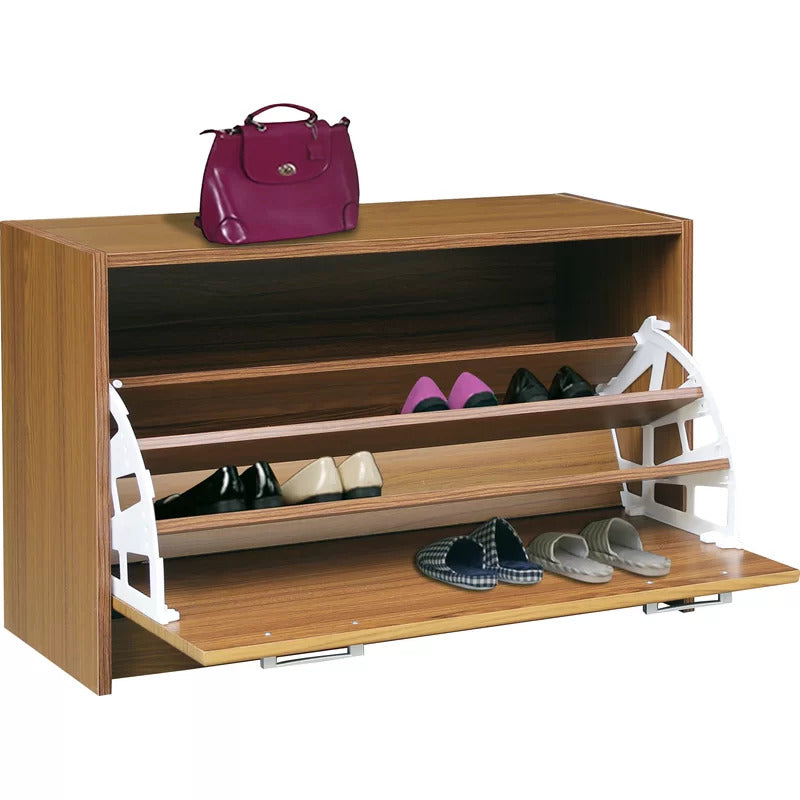 Shoe Rack: 12-Pair Shoe Storage Cabinet