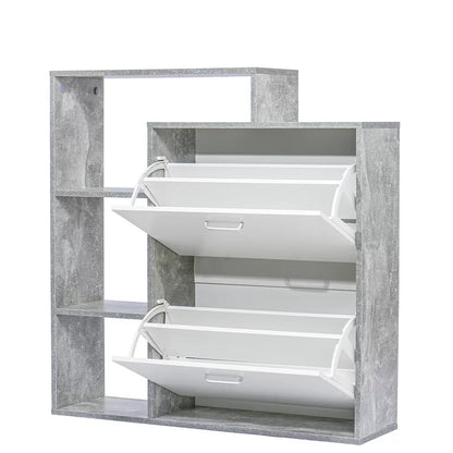 Shoe Rack: 12 Pair Stackable Shoe Storage Cabinet