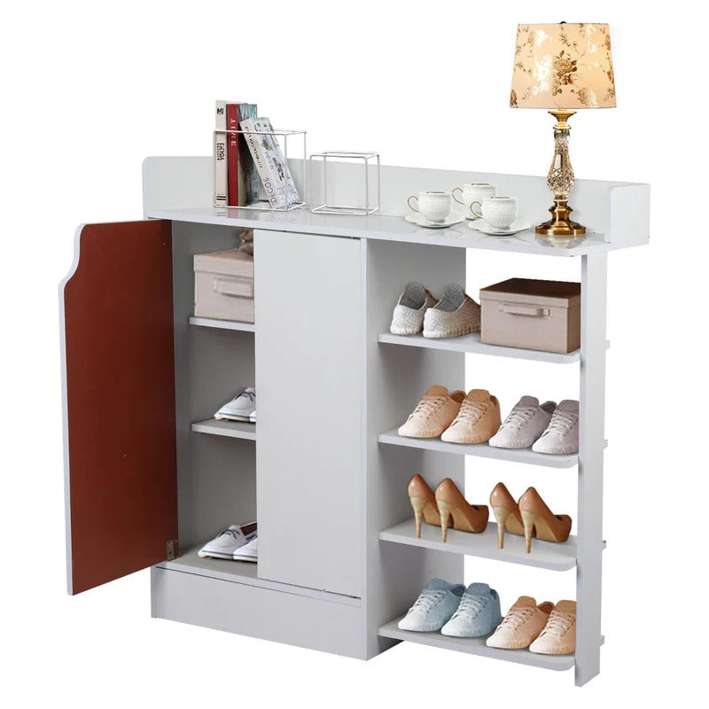 Shoe Rack: Classic White Shoe Storage Cabinet