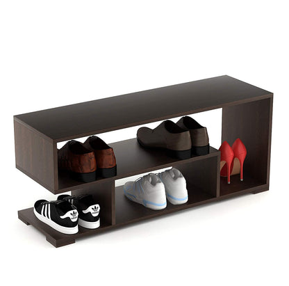 Shoe Rack: Earaley Wood Multipurpose Shoe Rack Cabinet (Wenge)