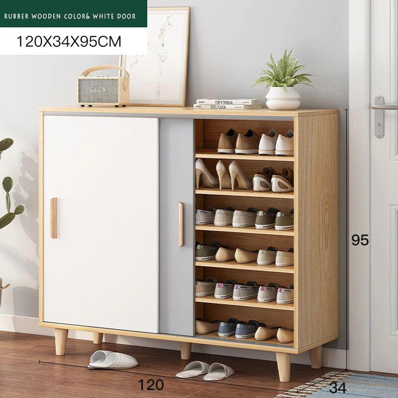 Relaxdays Bamboo Shoe Rack, With 2 Shelves, 33 x 70 x 24.5, Shoe Storage  Unit, for 8 Pairs of Shoes, Brown-White on OnBuy