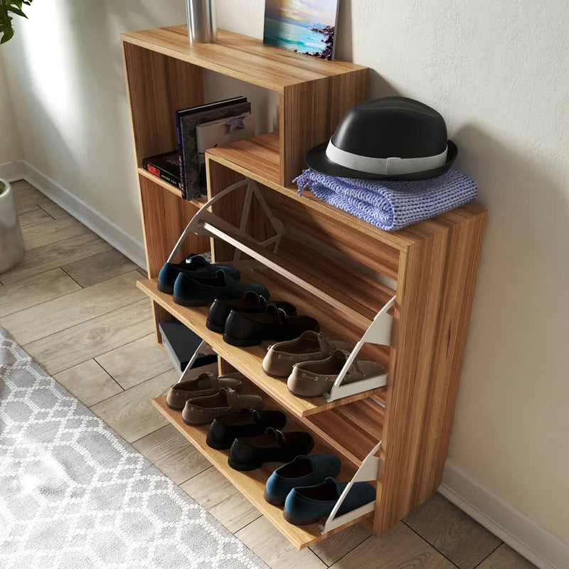 Shoe Rack: Shoe Storage Cabinet With 2 Drawers & Shelves