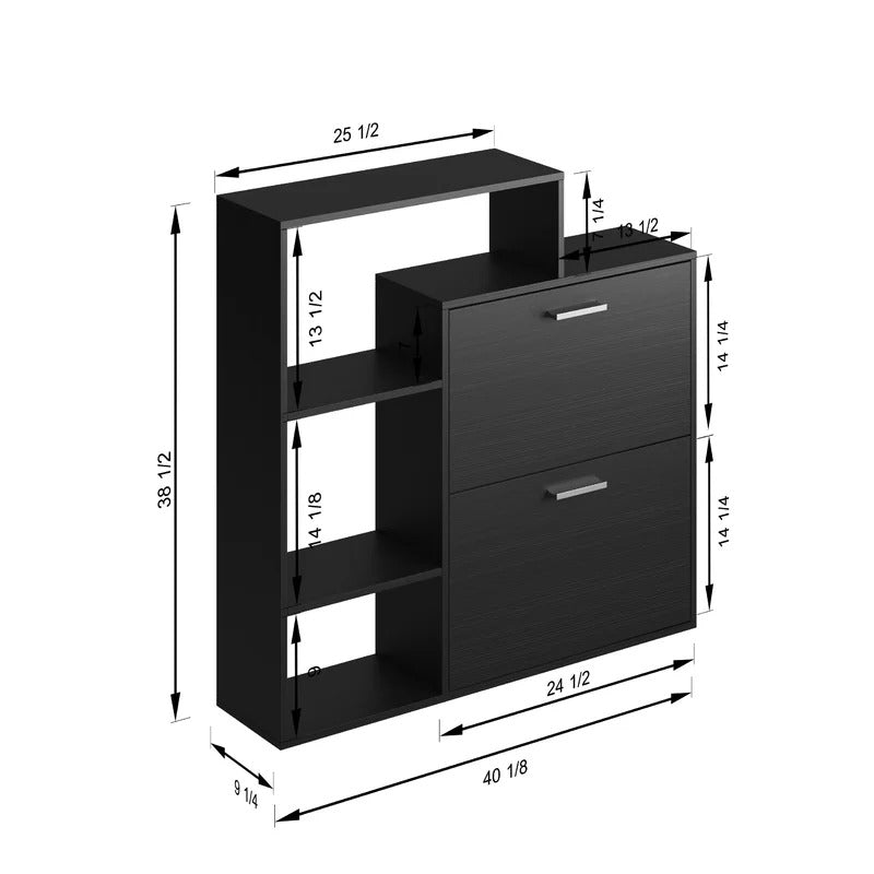 Shoe Rack: Shoe Storage Cabinet With 2 Drawers & Shelves