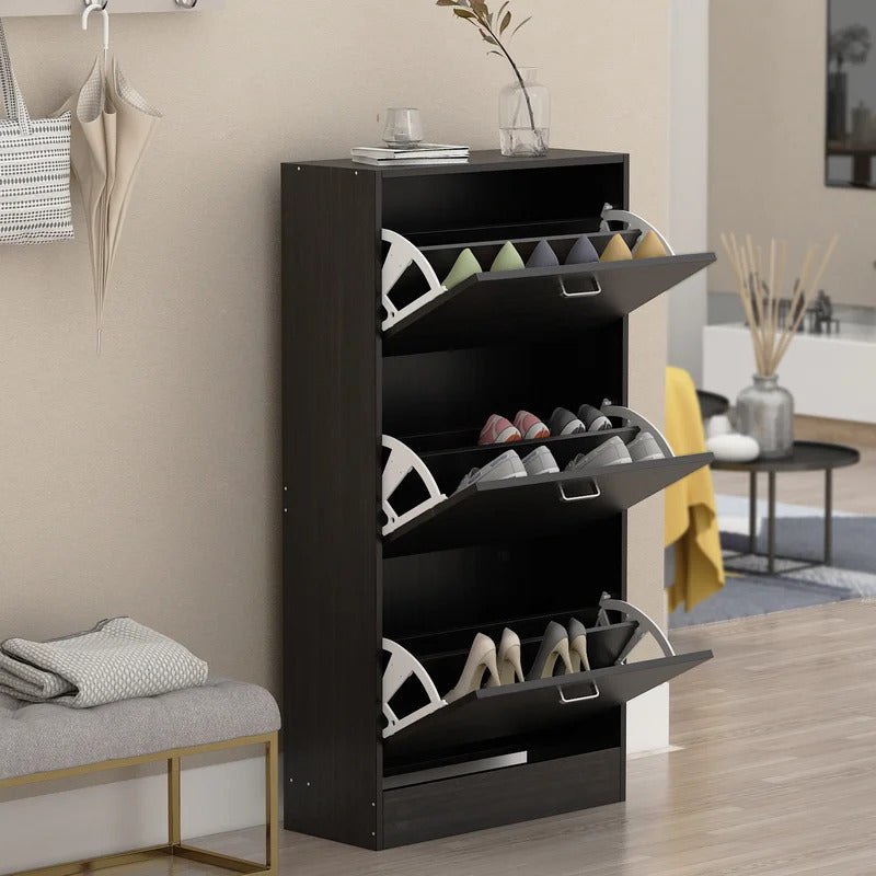 Shoe Rack: Wooden 3-Layer Shoe Storage Cabinet – GKW Retail