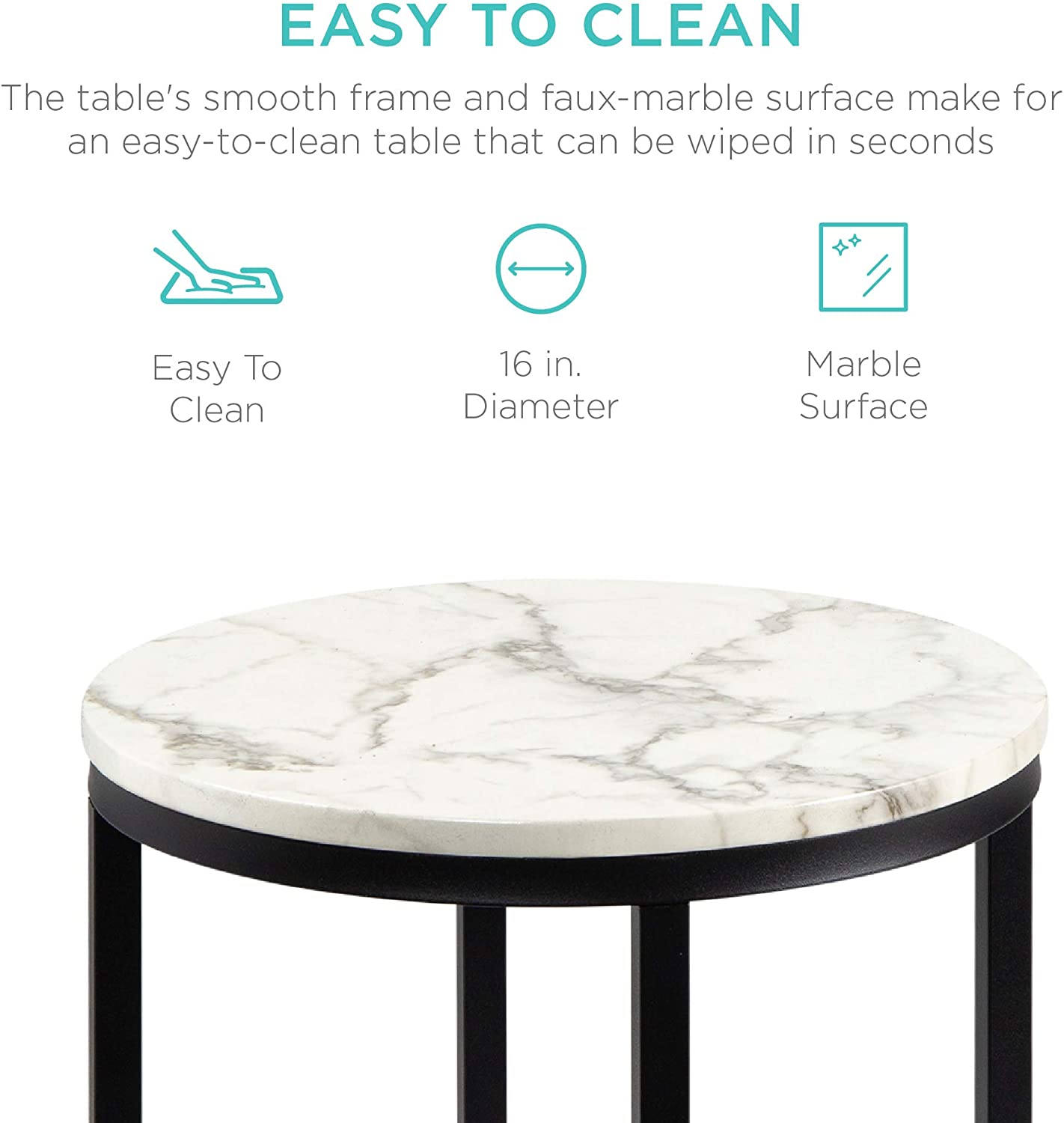 Side Table : Modern Small Accent Home Decor for Living Room, Dining Room