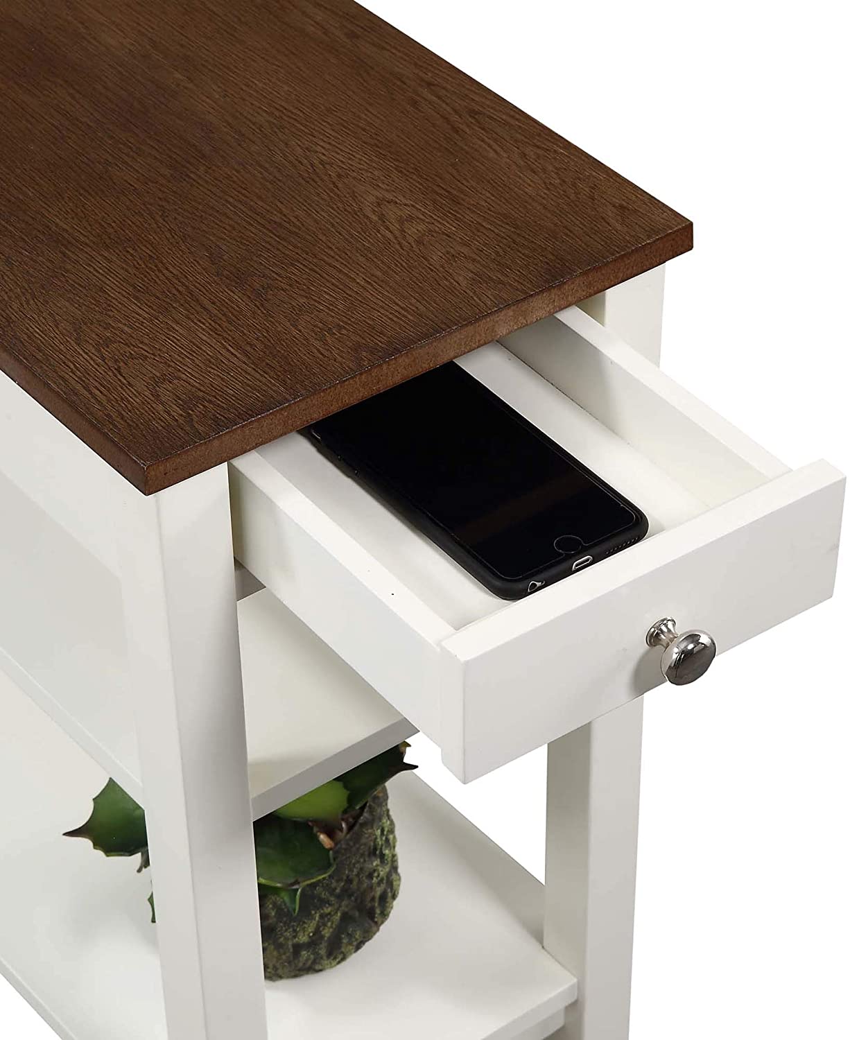 Side Tables : American Heritage Three Tier End Table with Drawer