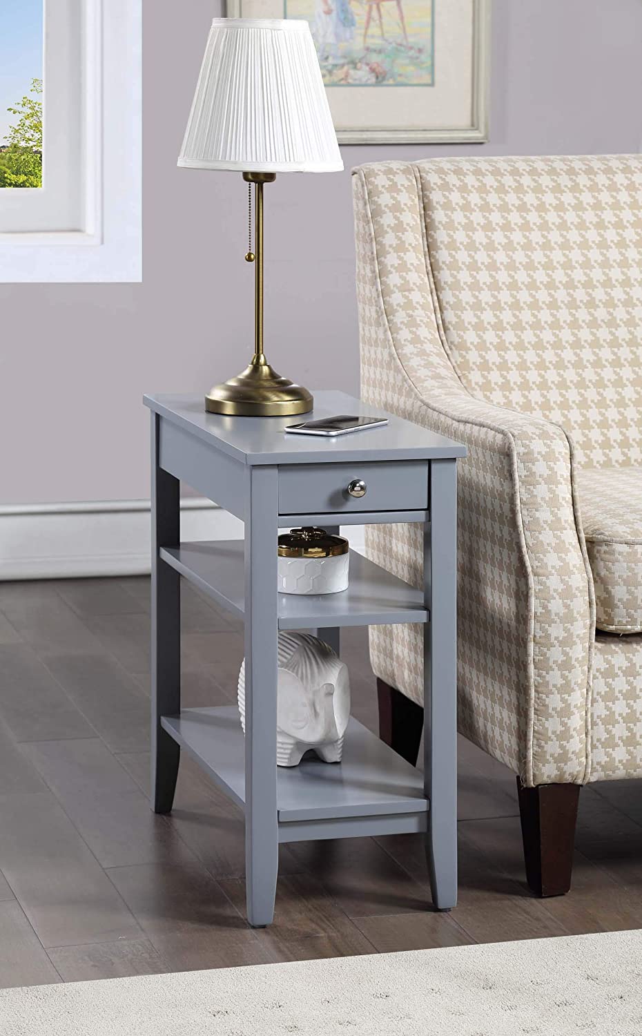 Side Tables : American Heritage Three Tier End Table with Drawer