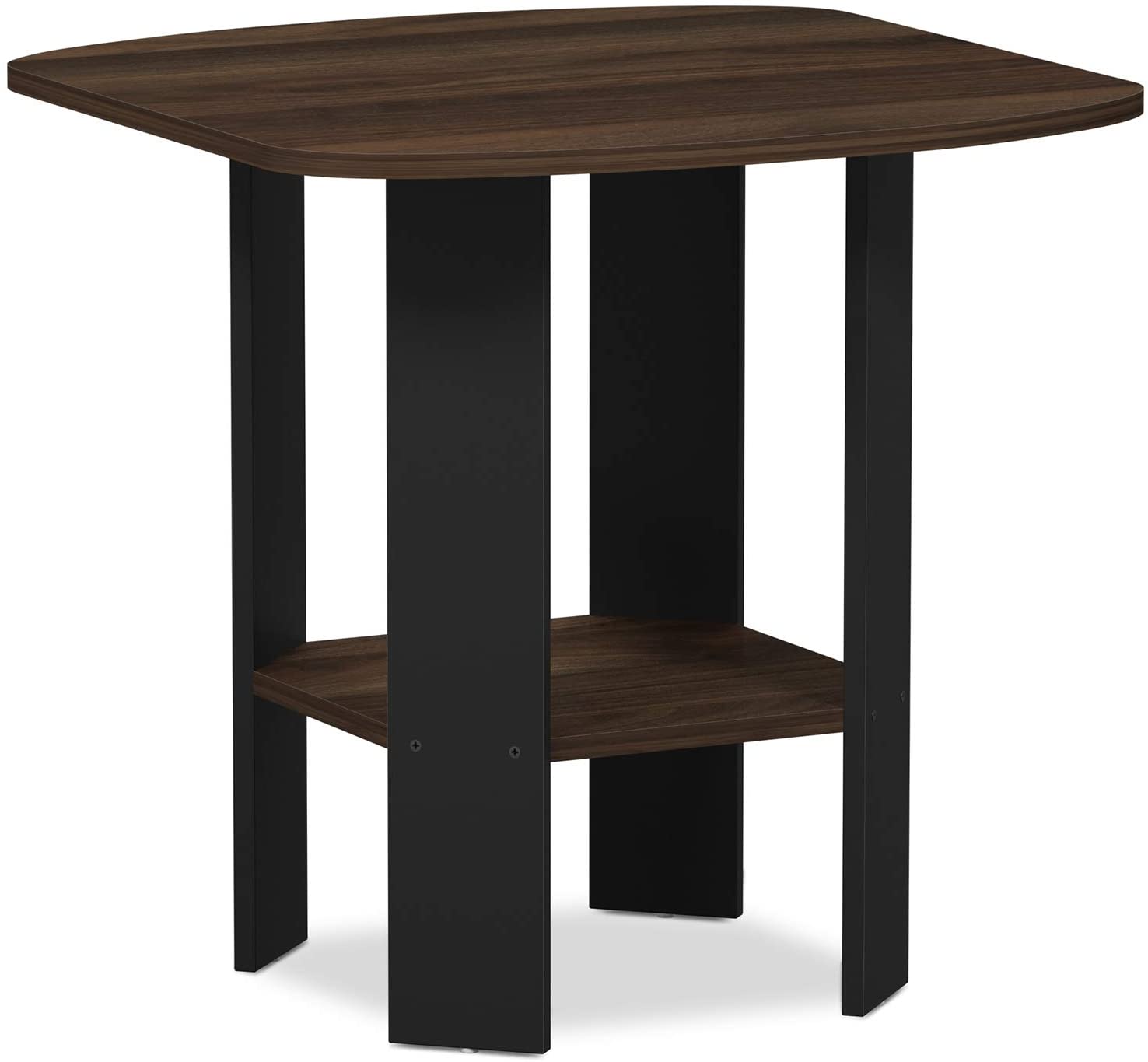 Side Tables Design End SideTable, 1 Pack, Columbia Walnut Black