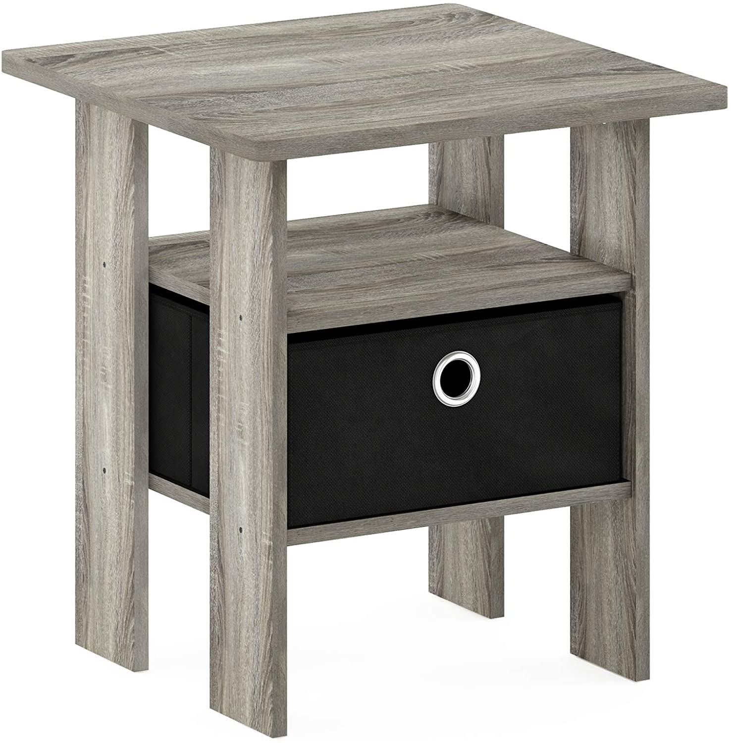 Side Tables : End Table Nightstand with Bin Drawer