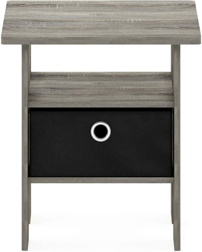Side Tables : End Table Nightstand with Bin Drawer