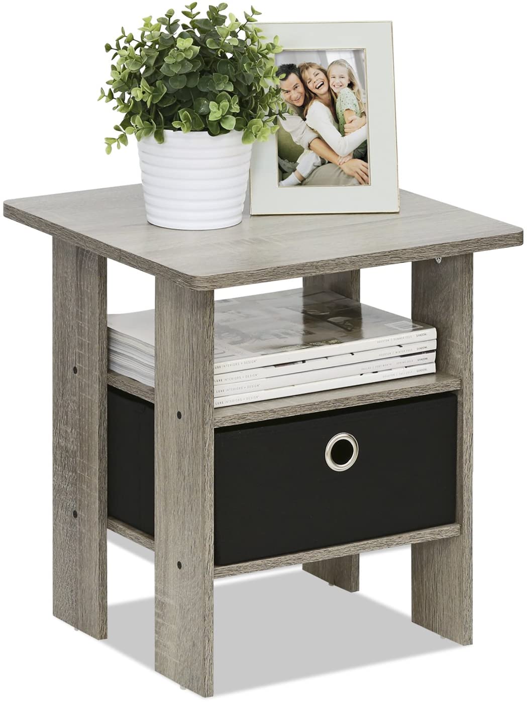 End Table Nightstand with Bin cheapest Drawer