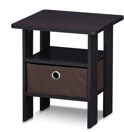 Side Tables : End Table Nightstand with Bin Drawer Bedside Table
