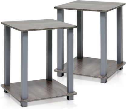 Side Tables: End Table, French Oak Grey/Grey