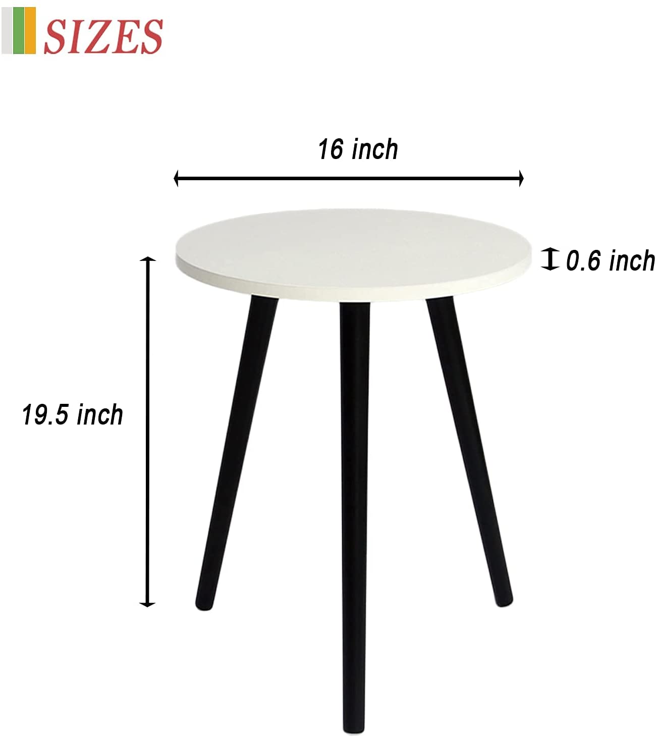 Side Tables: Modern Round Nightstand End Table