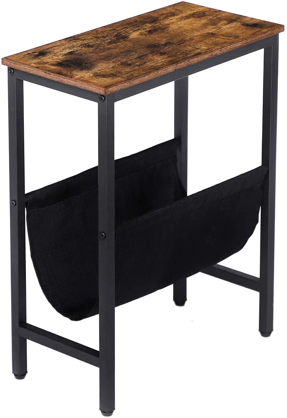 Side Tables: Narrow End Table with Magazine Holder Sling