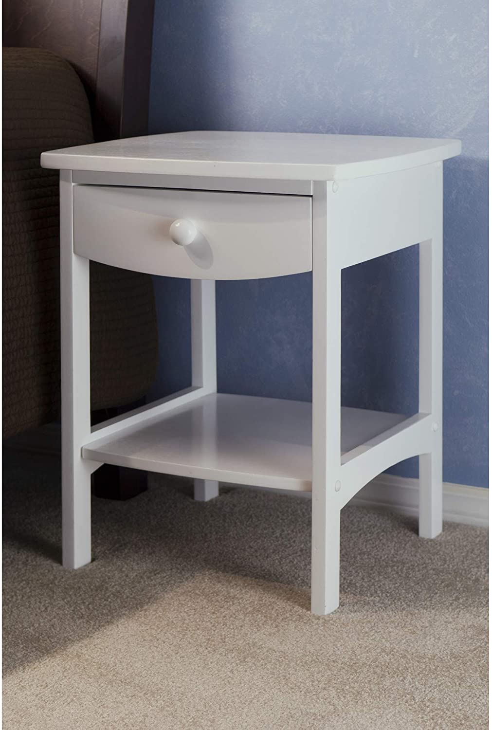 Side Tables: Wood Claire Accent Table, White