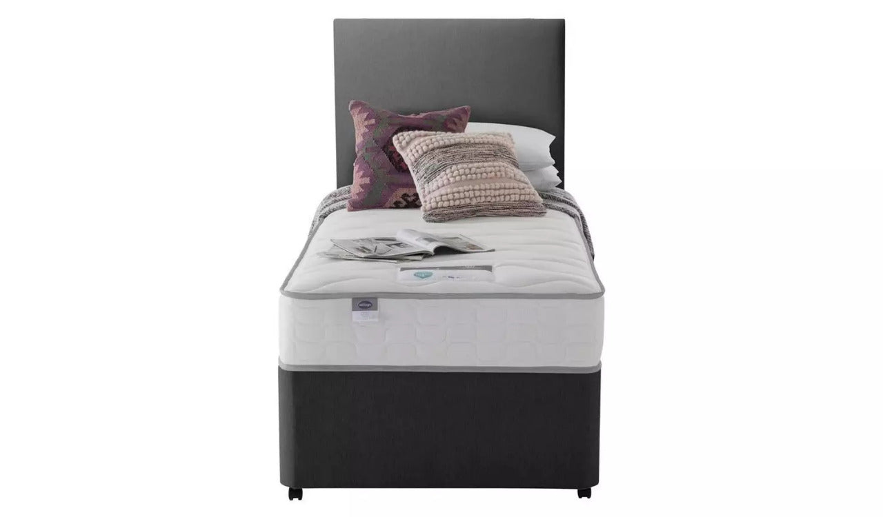 Single Bed: Charcoal Single Divan Bed