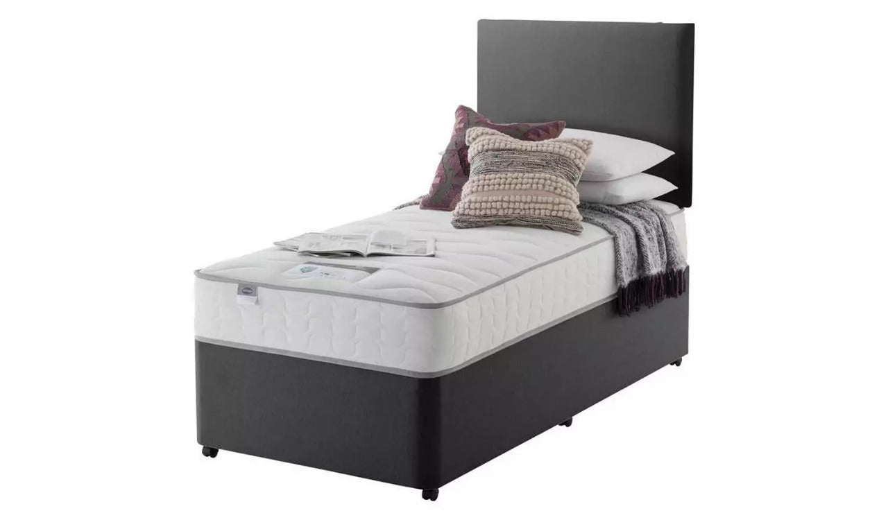 Single Bed: Charcoal Single Divan Bed