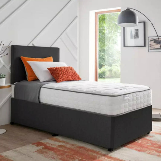 Single Bed Charcoal Single Divan Bed
