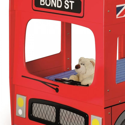 Single Bunk Bed Red London Bus Bunk Bed