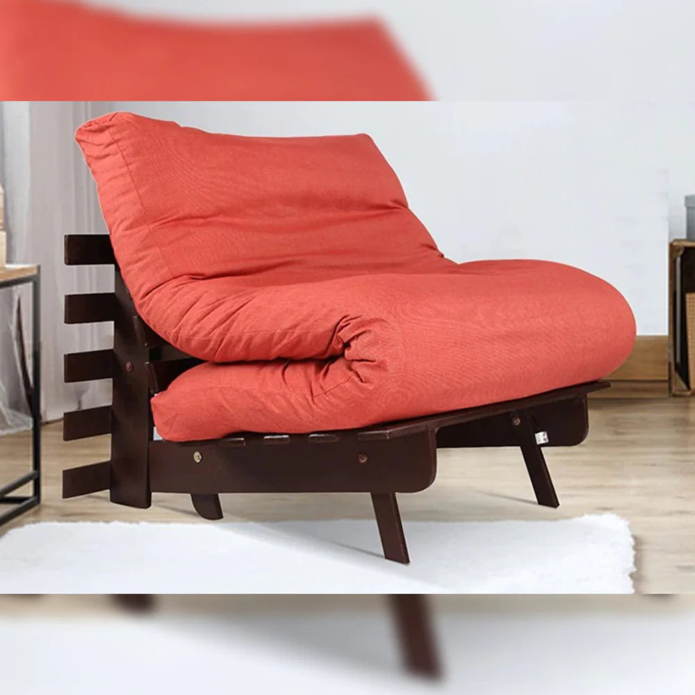  Futon: Wooden Single Futon Sofa Cum Bed